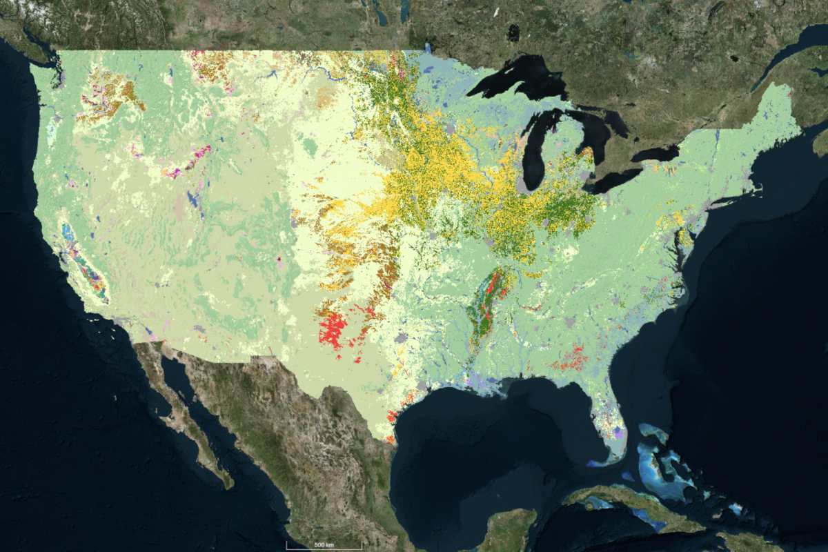 Cropland and rangeland satellite data product