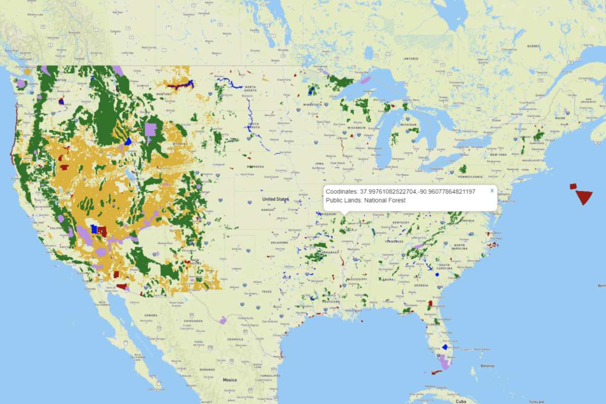 Land ownership and protection satellite data product